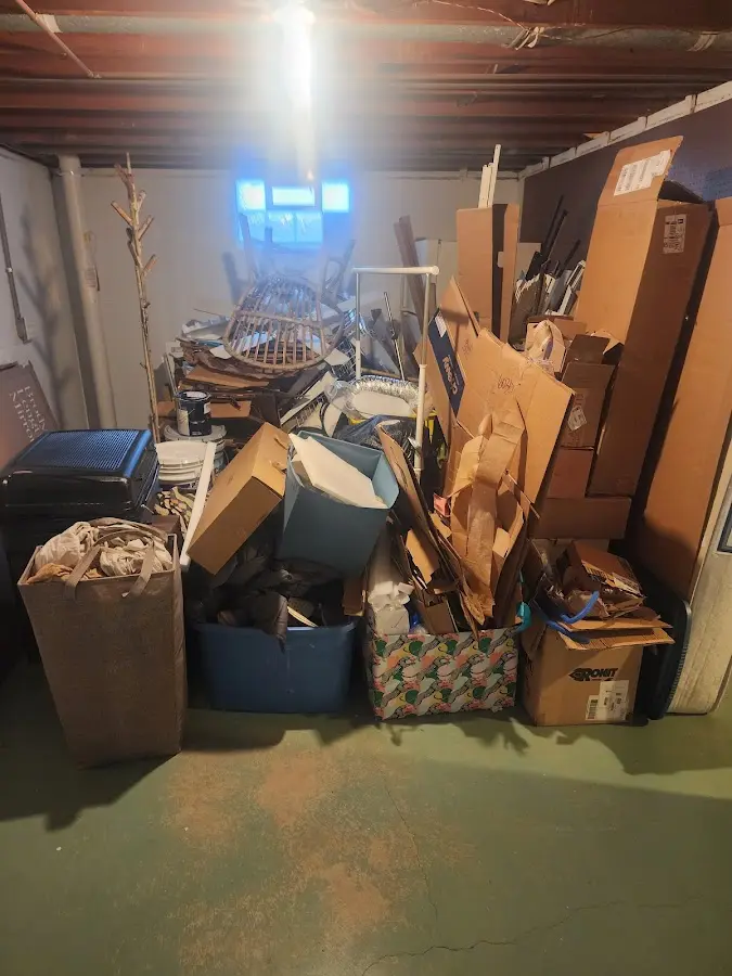 Roll-off dumpster container at job site for 20 Yard Dumpster Rental in Golden Valley